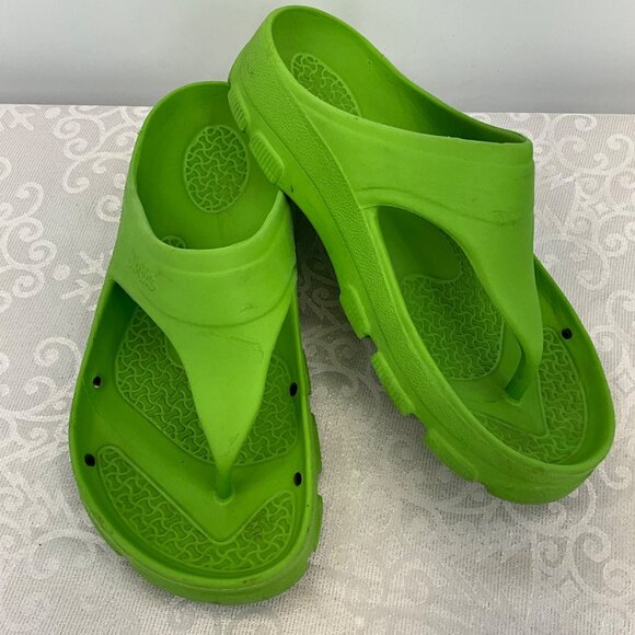 Birkenstock Birki's Green Rubber Open-Toe Slide Sandals Size 37 - Picture 2 of 8